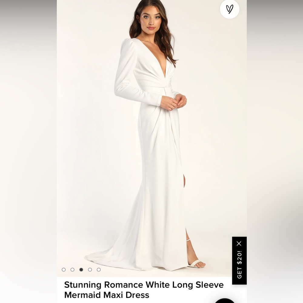 Lulu’s Stunning Romance White Maxi Dress